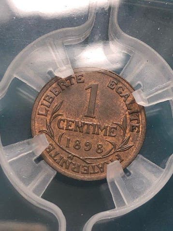 Frankrijk. 1 Centime 1898-A Dupuis. GENI MS62 (Zonder