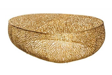 Filigraan design salontafel ABSTRACT LEAF 120cm goud, Ophalen of Verzenden, Nieuw