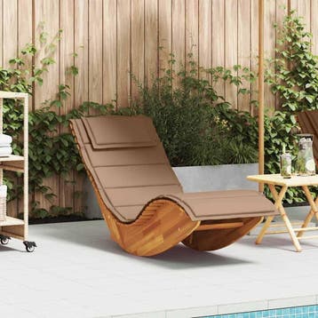 Design ligstoel hout | 35% Korting | Retourdeal, Ophalen of Verzenden, Zo goed als nieuw, Hout