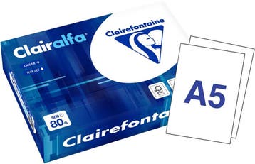 A5 papier 80 gram pak 500 vel Clairefontaine Clairalfa (A5 =, Computers en Software, Verzenden, Nieuw, Clairefontaine