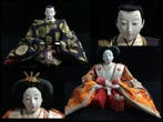 Set van keizer en keizerin Hina-poppen - Zijde - Japanese -