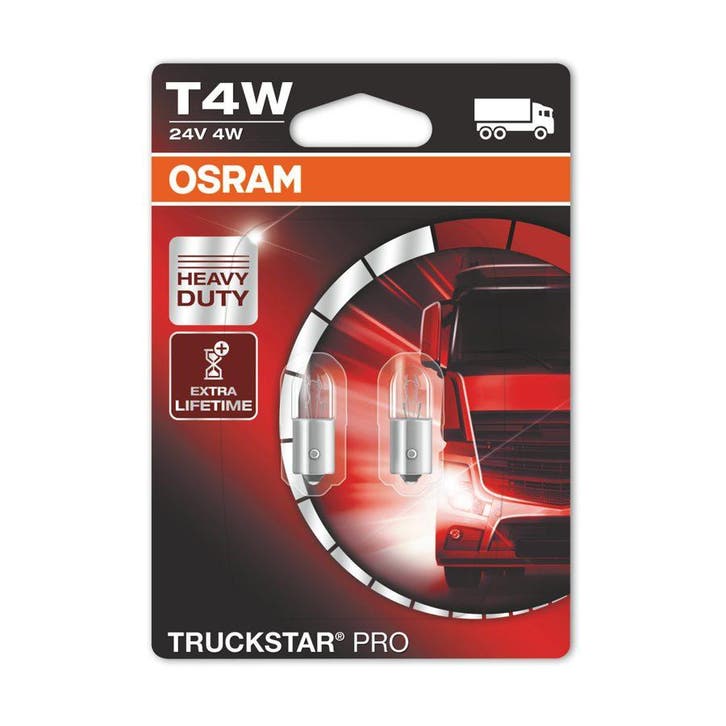 Osram T4W Gloeilamp 24V 4W BA9s Truckstar Pro 2 Stuks, Auto-onderdelen, Verlichting, Nieuw, Ophalen of Verzenden
