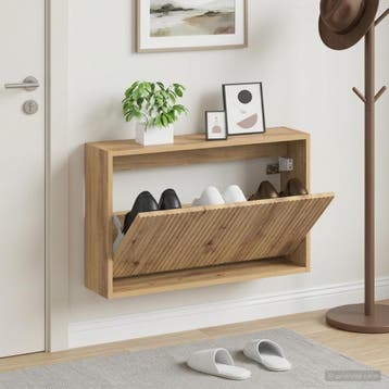 vidaXL Wandgemonteerde Schoenkast ARNHEM 71 x 17 x 43 cm, Verzenden, Nieuw