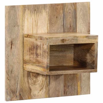 vidaXL Nachtkastje 50x27x50 cm massief ruw mangohout, Verzenden, Nieuw, Hout