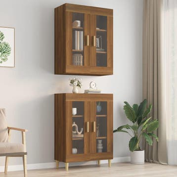 vidaXL Bovenkast 69,5x34x90 cm bruin eikenkleur, Verzenden, Nieuw, 50 tot 100 cm, Minder dan 100 cm