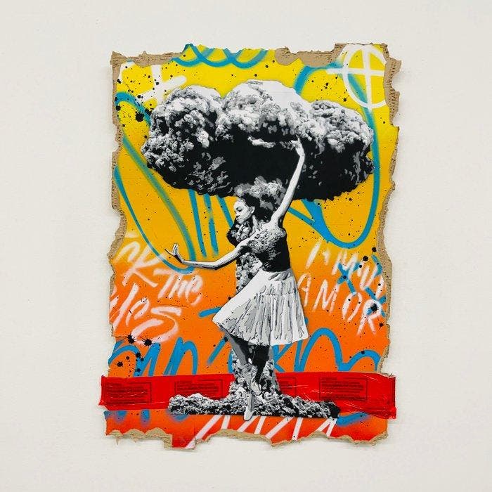 Sinao - Peace Me Off [100% handmade], Antiek en Kunst, Kunst | Schilderijen | Modern