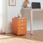 Kantoorkast Kökar op wielen 48x28x41 cm oranje [en.casa], Zakelijke goederen, Verzenden, Nieuw in verpakking