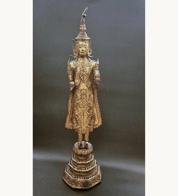 Grote bronzen Boeddha, 69 cm – Rattanakosin-periode,