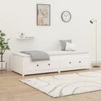 vidaXL Slaapbank zonder matras 80x200 cm massief grenenhout, Eenpersoons, Verzenden, Wit, Nieuw