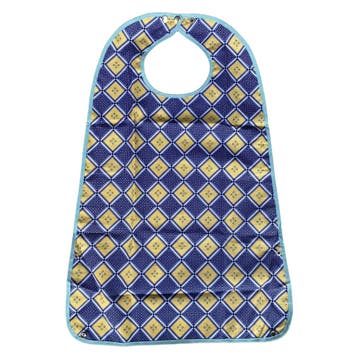 Wasbare slab volwassenen met opvangbak - Blauw/geel geruit, Ophalen of Verzenden, Nieuw