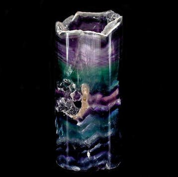 Eersteklas regenboogfluoriet lamp - Hoogte: 10.9 cm -