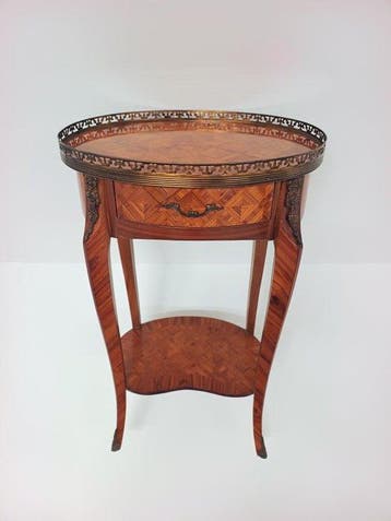 Gueridon - Hout, Messing, Brons - Salontafel
