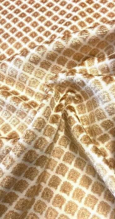 Prachtig jacquardfluweel met een klein, regelmatig, Antiek en Kunst, Antiek | Kleden en Textiel