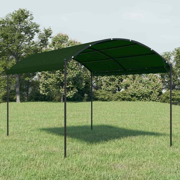 vidaXL Paviljoen 4 x 3 x 2,6 m Groen Polyester en staal, Verzenden, Nieuw
