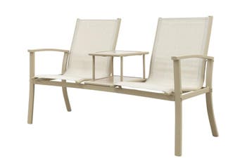 VDG Tete-a-Tete aluminium tuinbank Felix- Latte, Tuin en Terras, Tuinbanken, Verzenden, Nieuw, Overige materialen