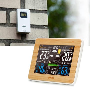 Weerstation - Binnen en buiten - Met buitensensor - Draadloo, Audio, Tv en Foto, Weerstations en Barometers, Verzenden, Zo goed als nieuw