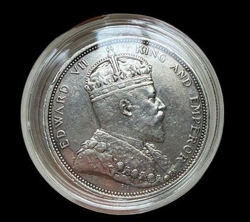 Straits Settlements. Edward VII. Trade Dollar 1903, Postzegels en Munten