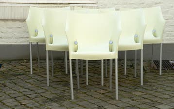 Kartell by Philippe Starck, zes tuinstoelen, model Dr. No