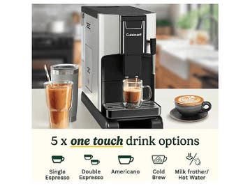 Cuisinart -  Volautomatische Espressomachine Zwart, Verzenden, Nieuw, Espresso apparaat, Koffiebonen