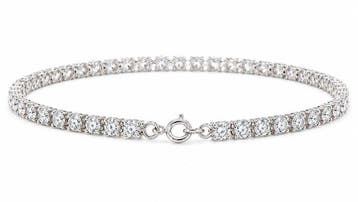 Zonder minimumprijs - Armband - 14 karaat Witgoud - 3.32ct., Sieraden, Tassen en Uiterlijk, Nieuw