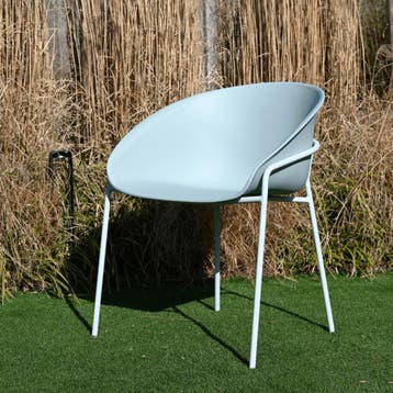 Eetkamerstoel met armleuning | Kunststof | Blauw | DS4U, Ophalen of Verzenden, Nieuw