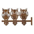 Tuindecoratie  horen-zien-zwijgen uilen -H20 x B33cm, Tuin en Terras, Verzenden, Nieuw