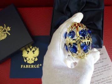 Figuur - Fabergé style - Crystal Palace Imperial ornament, Nieuw
