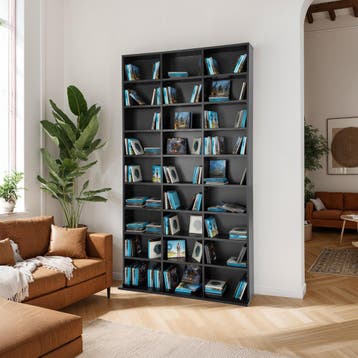 Kast Christel 180x102x23,5cm - zwart, Huis en Inrichting, Woonaccessoires | Cd- en Dvd-rekken, Verzenden, Nieuw