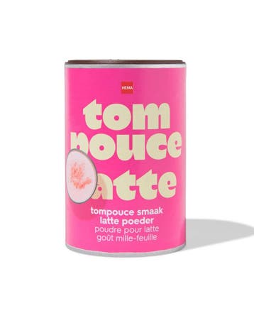HEMA Tompouce latte poeder 250g van €5.99 voor €3.99 sale, Verzenden