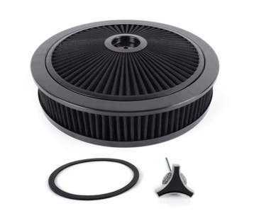 Luchtfilter 14 X 3 inch high flow zwart met zwart filter, Auto-onderdelen, Ophalen of Verzenden, Nieuw