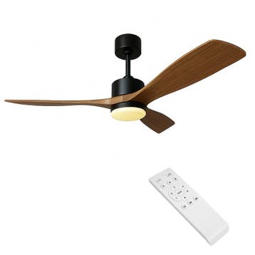 LED Plafondventilator | Hout Zwart | 18W | 1440 lumen, Witgoed en Apparatuur, Ophalen of Verzenden, Nieuw, Plafondventilator