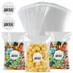 50x Uitdeelzakjes + Stickers Hiep Hiep Hoera! - Zakjes Met, Verzenden, Nieuw