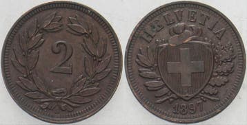 2 Rappen 1897 B Schweiz-eidgenossenschaft, Verzenden