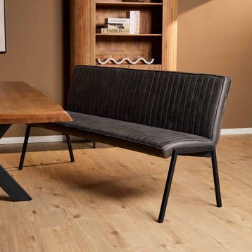 Eetkamerbank Tivoli Bull | 185 cm | Antraciet, Huis en Inrichting, Stoelen, Ophalen of Verzenden, Nieuw