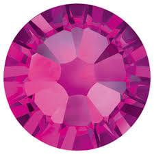 4 x Swarovski fuchsia plat strass steentje 7mm, Ophalen of Verzenden, Nieuw, Overige typen