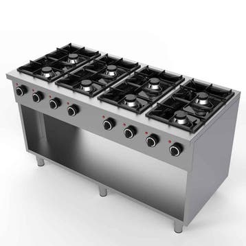 HCB Gasfornuis - 8 pitten - 146 cm - 48 kW - RVS, Verzenden, Nieuw in verpakking