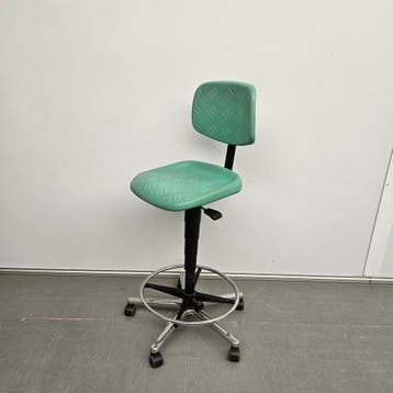 Labkoo werkplaatsstoel - groene PU kunststof bekleding, Ophalen of Verzenden, Nieuw