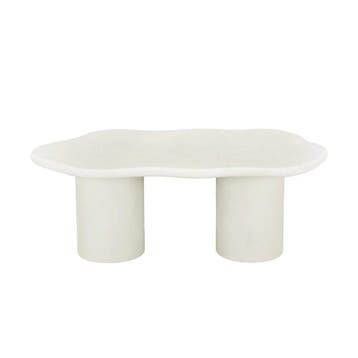 salontafel maya microcement cilinderpoot 120 cm wit, Huis en Inrichting, Verzenden, Nieuw, Industriële meubels, Overige vormen