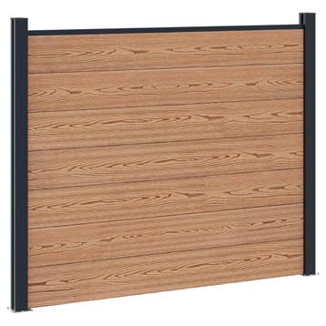 vidaXL Hekpaneel WPC en Aluminium Bruin, Verzenden, Nieuw