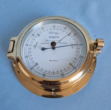 Wempe - Weerstation - Messing, Glas - Barometer