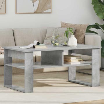 vidaXL Salontafel Beton Grijs 96 x 54 x 44 cm Bewerkt hout, Huis en Inrichting, Tafels | Salontafels, Verzenden, Nieuw, Overige houtsoorten