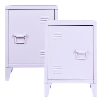 Nachtkast Inari set van 2 metaal 57x40x30 cm lichtpaars [en., Verzenden, Nieuw
