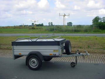 Saris bagagewagen afm. 184x112x50cm 750kg (ex-verhuur), Ophalen, Gebruikt