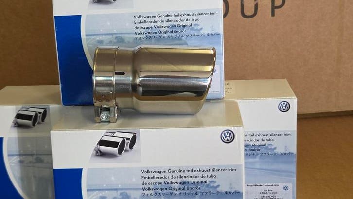Uitlaat Sierstuk origineel nieuw 65mm VW Golf Polo Beetle, Auto-onderdelen, Overige Auto-onderdelen, Nieuw, Volkswagen, Verzenden
