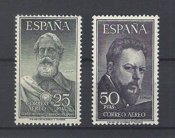 Spanje 1953 - Legazpi y Sorolla - goed gecentreerd -, Gestempeld