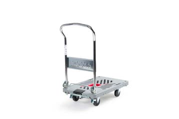 RuXXac Dandy plateauwagen met inklapbare duwbeugel - Grijs -, Verzenden