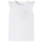 vidaXL Kindershirt met mouwen met ruches 104 wit, Verzenden, Nieuw