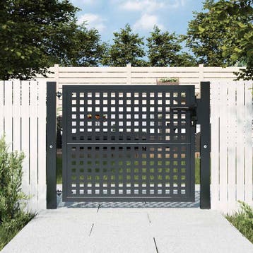 vidaXL Tuinpoort Antraciet 100x75 cm Staal, Verzenden, Nieuw