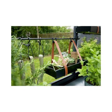 Juliana hanging tray 36x14,5 cm. - zwart, Tuin en Terras, Verzenden, Nieuw