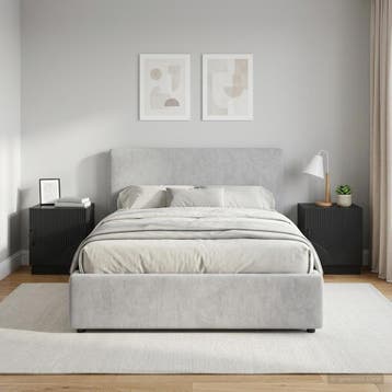 vidaXL Nachtkastje 2 st Zwart 43 x 34,5 x 47 cm Bewerkt hout, Minder dan 45 cm, Verzenden, Nieuw, Minder dan 55 cm